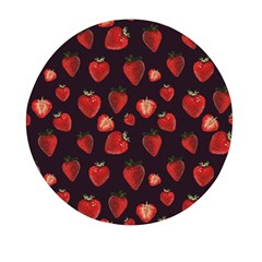 Watercolor Strawberry Mini Round Pill Box (pack Of 5) by SychEva