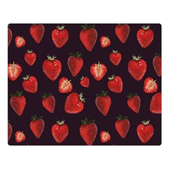 Watercolor Strawberry Premium Plush Fleece Blanket (large) by SychEva
