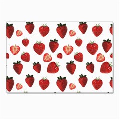 Strawberry Watercolor Postcard 4 x 6  (pkg Of 10) by SychEva