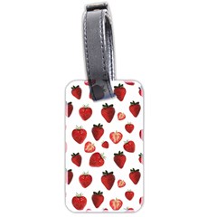 Strawberry Watercolor Luggage Tag (two Sides) by SychEva