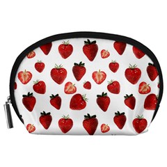 Strawberry Watercolor Accessory Pouch (large) by SychEva