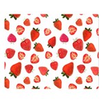 Strawberries Premium Plush Fleece Blanket (Large) 80 x60  Blanket Front