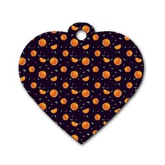 Oranges Dog Tag Heart (one Side) by SychEva