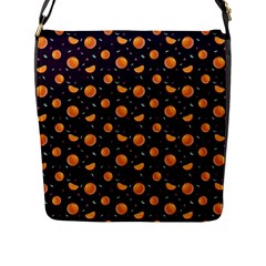 Oranges Flap Closure Messenger Bag (l) by SychEva