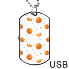 Oranges Dog Tag Usb Flash (one Side) by SychEva