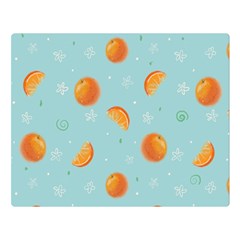 Oranges Pattern Two Sides Premium Plush Fleece Blanket (large) by SychEva