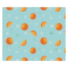 Oranges Pattern Premium Plush Fleece Blanket (small) by SychEva