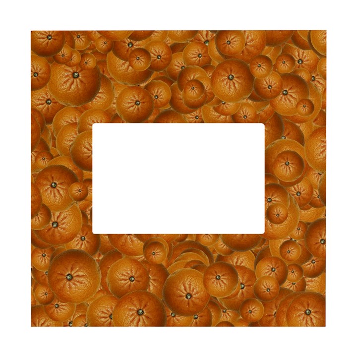 Fruity Fun Tangerine Print Pattern White Box Photo Frame 4  x 6 