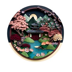 Japanese Garden Flowers Landscape Mini Round Pill Box (pack Of 5)