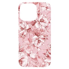 Flower Flowers Floral Flora Naturee Pink Pattern Iphone 14 Pro Max Black Uv Print Case by Jancukart