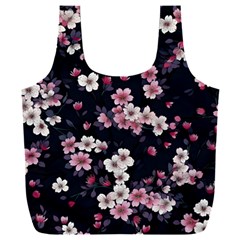 Sakura Flower Flowers Floral Flora Nature Full Print Recycle Bag (xxl) by Jancukart