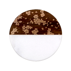 Sakura Flower Flowers Floral Flora Nature Classic Marble Wood Coaster (round)  by Jancukart