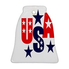 Usa Stars Fourth Of July Symbol America Usa Stars Ornament (bell) by Wegoenart