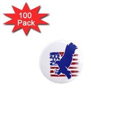 Usa Flag Eagle Symbol American Bald Eagle Country 1  Mini Magnets (100 Pack)  by Wegoenart