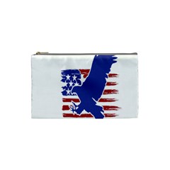 Usa Flag Eagle Symbol American Bald Eagle Country Cosmetic Bag (small) by Wegoenart