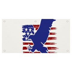 Usa Flag Eagle Symbol American Bald Eagle Country Banner And Sign 6  X 3  by Wegoenart