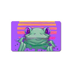 Frog Animal Sun Amphibian Figure Digital Art Magnet (name Card) by Wegoenart