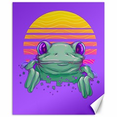 Frog Animal Sun Amphibian Figure Digital Art Canvas 16  X 20 