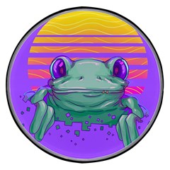 Frog Animal Sun Amphibian Figure Digital Art Wireless Fast Charger(black) by Wegoenart