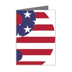 Yang Yin America Flag Abstract Art Asian Balance Mini Greeting Card by Wegoenart