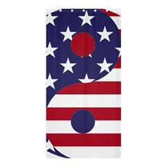 Yang Yin America Flag Abstract Art Asian Balance Shower Curtain 36  X 72  (stall)  by Wegoenart