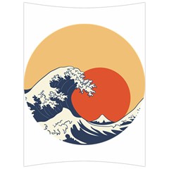 The Great Wave Off Kanagawa Waves Back Support Cushion by Wegoenart