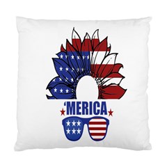 Usa Flag Sunglasses Usa Flag American Flag Flower Standard Cushion Case (one Side) by Wegoenart