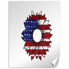 Us Flag Flower Sunshine Flag America Usa Canvas 18  X 24  by Wegoenart