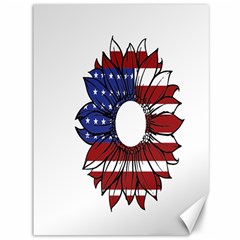 Us Flag Flower Sunshine Flag America Usa Canvas 36  X 48  by Wegoenart