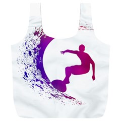 Wave Surfer Surfing Sport Athlete Water Sea Full Print Recycle Bag (xxxl)