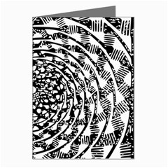 Illusions Abstract Black And White Patterns Swirls Greeting Cards (pkg Of 8) by Wegoenart