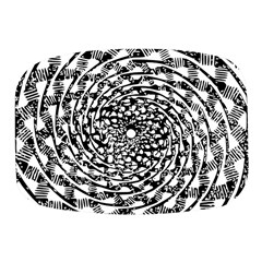 Illusions Abstract Black And White Patterns Swirls Mini Square Pill Box by Wegoenart