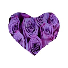 Roses-52 Standard 16  Premium Heart Shape Cushions by nateshop