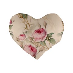 Roses-58 Standard 16  Premium Heart Shape Cushions by nateshop