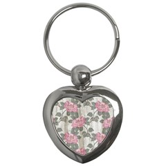 Roses-pink-elegan Key Chain (heart) by nateshop