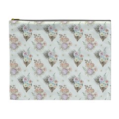 Roses-white Cosmetic Bag (xl) by nateshop