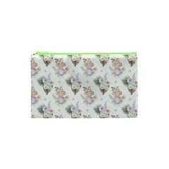 Roses-white Cosmetic Bag (xs) by nateshop