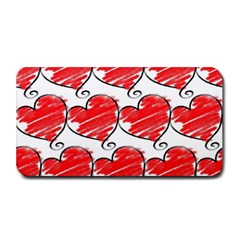 Seamless-heart-red Medium Bar Mat by nateshop