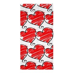 Seamless-heart-red Shower Curtain 36  X 72  (stall)  by nateshop