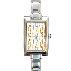 Carrot Rectangle Italian Charm Watch by SychEva