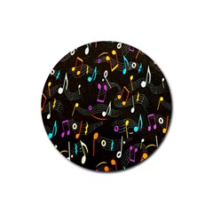 Fabric-65 Rubber Round Coaster (4 Pack)