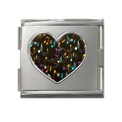 Fabric-65 Mega Link Heart Italian Charm (18mm) by nateshop