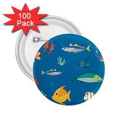 Fish-73 2 25  Buttons (100 Pack)  by nateshop