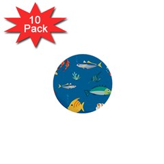 Fish-73 1  Mini Buttons (10 Pack)  by nateshop