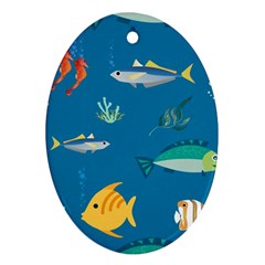 Fish-73 Oval Ornament (two Sides)