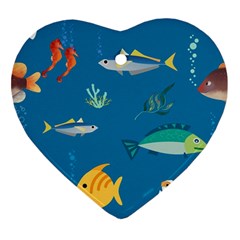 Fish-73 Heart Ornament (two Sides) by nateshop