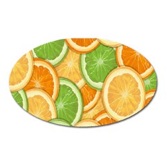 Fruits-orange Oval Magnet by nateshop