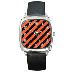 Halloween-background Square Metal Watch by nateshop