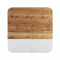 Macaron Marble Wood Coaster (square)