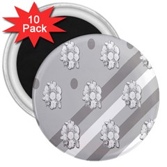 Strip-gray 3  Magnets (10 Pack)  by nateshop
